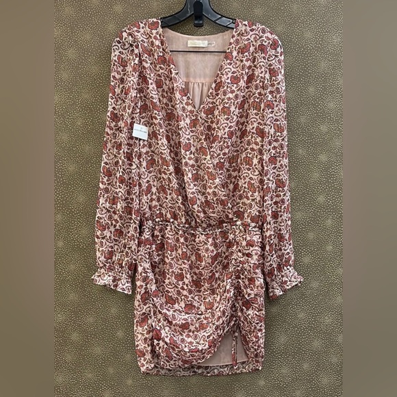 🔥🔥🔥NEW Ramy Brook Silk Vina Printed Ruched Mini Dress - Picture 5 of 15